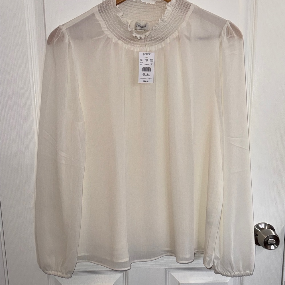J. Crew Soft Cream Blouse
